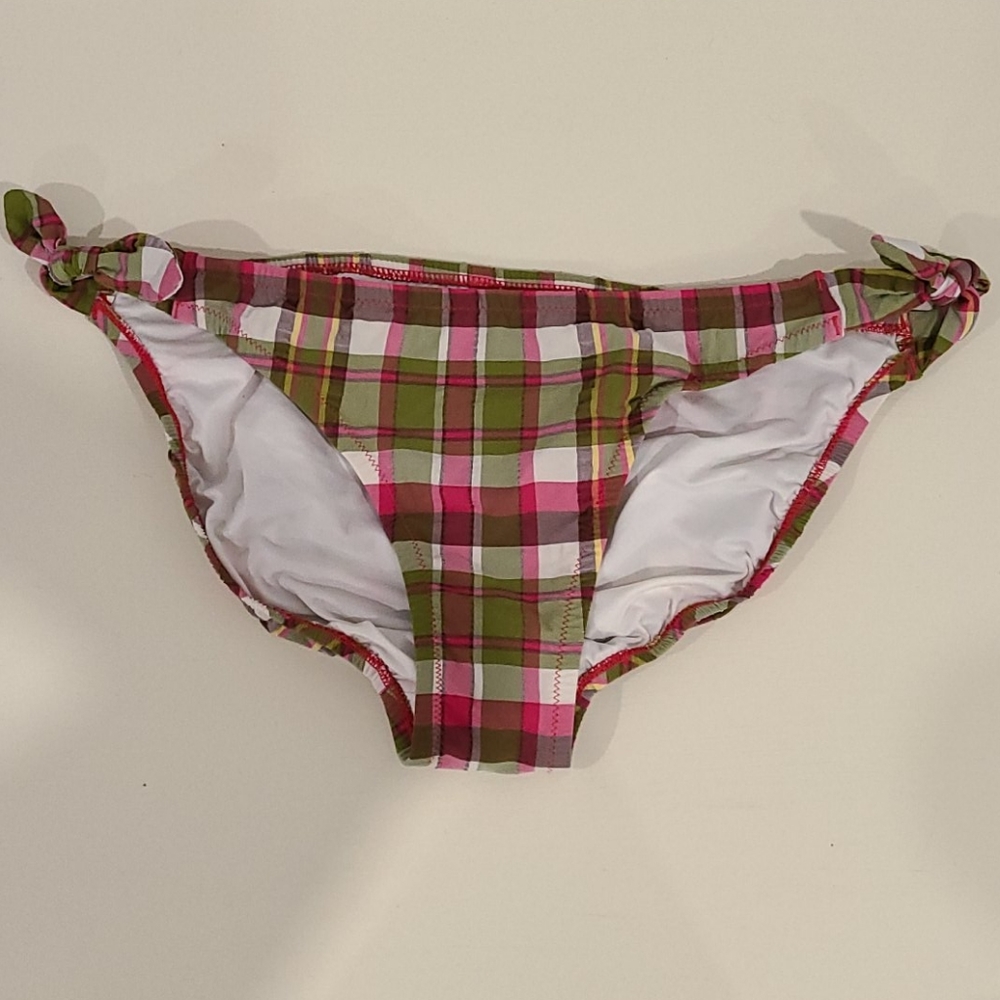 J. Crew Plaid Bikini Bottom Medium